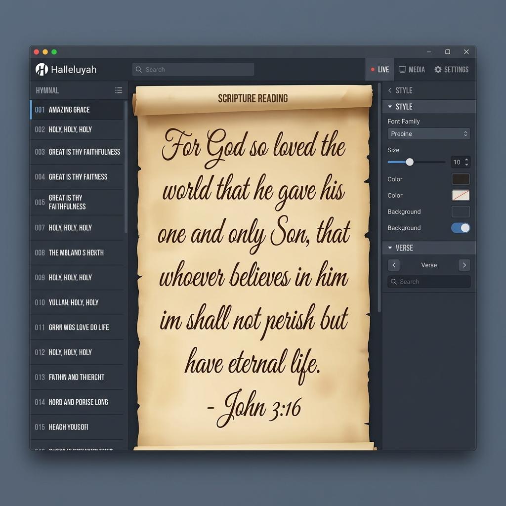 Halleluyah App Interface